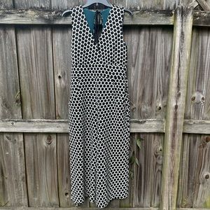 Eva Franco, White and Black Polka-dot Jumpsuit